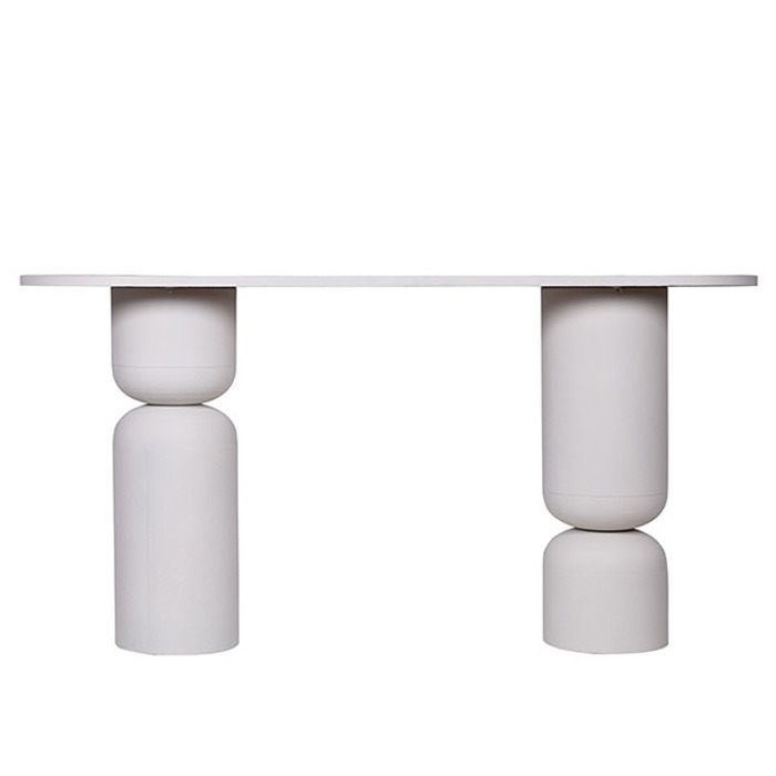 ESTHETI home Konsola Metalliki/MDF Lefki/Fusiki 150x45x77cm 810-00091